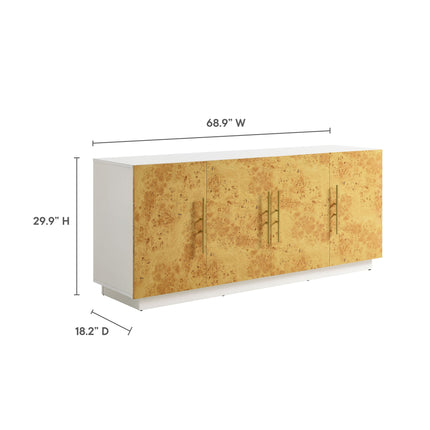 Modway EEI-6847 Abel 69 Inch Burl Wood Sideboard Buffet TV Stand Modway