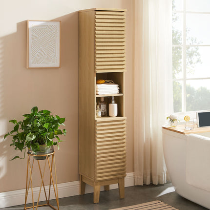 Modway EEI-6851 Render Tall Narrow Bathroom Storage Cabinet Modway