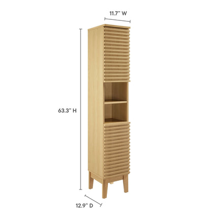 Modway EEI-6851 Render Tall Narrow Bathroom Storage Cabinet Modway