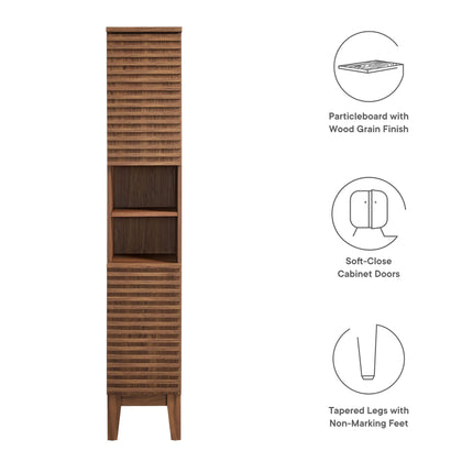 Modway EEI-6851 Render Tall Narrow Bathroom Storage Cabinet Modway