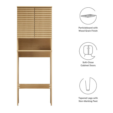 Modway EEI-6853 Render Over the Toilet Bathroom Storage Cabinet Modway