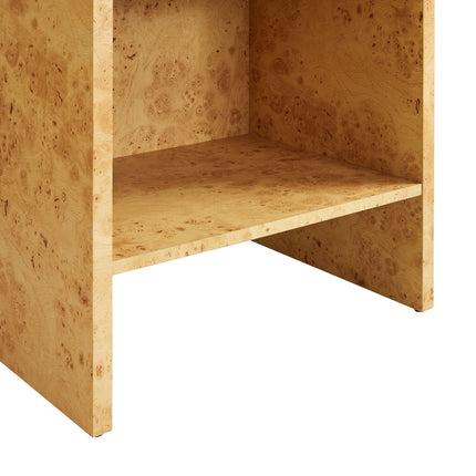 Modway EEI-6856 Hudson 1-Drawer Burl Wood Nightstand With Shelf Modway