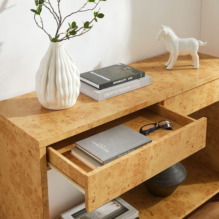 Modway EEI-6857 Hudson 2-Drawer Burl Wood Console Table Modway