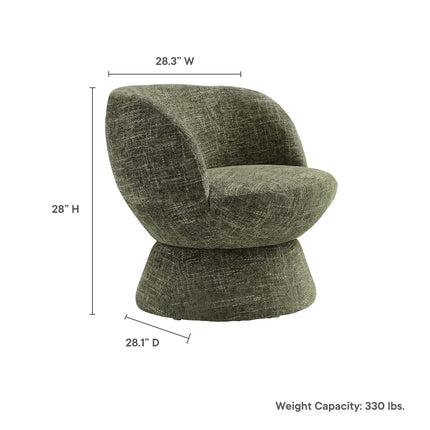 Modway EEI-6863 Vesta Chenille Fabric Upholstered Swivel Chair Modway