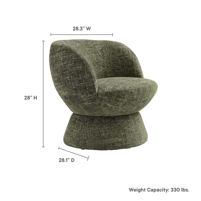 Modway EEI-6863 Vesta Chenille Fabric Upholstered Swivel Chair Modway