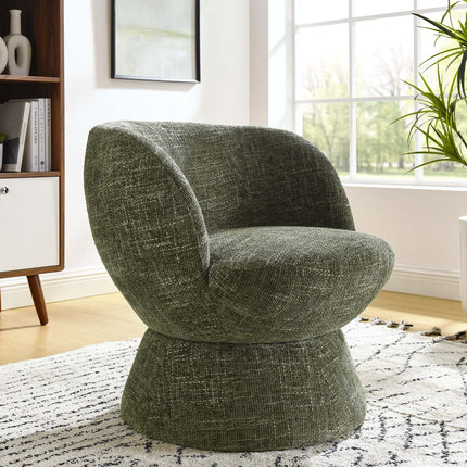 Modway EEI-6863 Vesta Chenille Fabric Upholstered Swivel Chair Modway