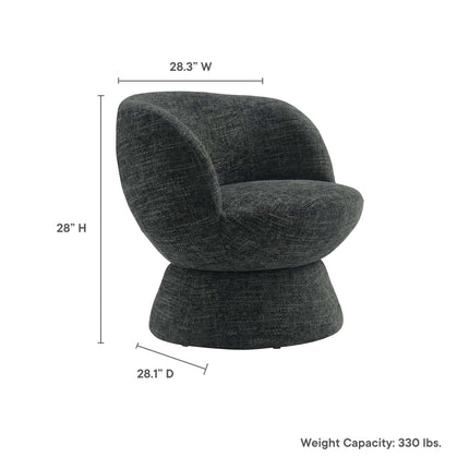 Modway EEI-6863 Vesta Chenille Fabric Upholstered Swivel Chair Modway