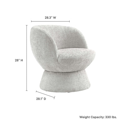 Modway EEI-6863 Vesta Chenille Fabric Upholstered Swivel Chair Modway