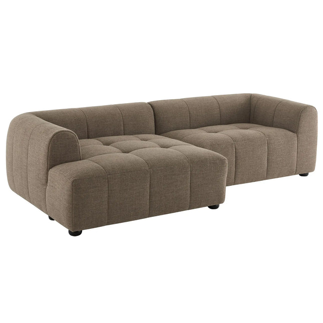 Modway EEI-6868 Liana Left-Facing Upholstered Fabric Modular Sofa with Chaise Modway
