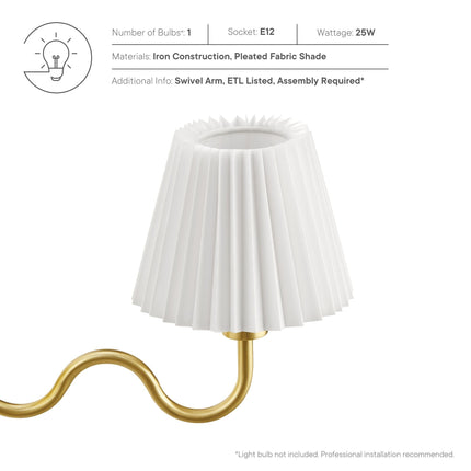 Modway EEI-6873 Wave Squiggle Arm Wall Sconce Modway