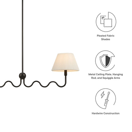 Modway EEI-6874 Wave Squiggle 2-Arm Pendant Light Modway