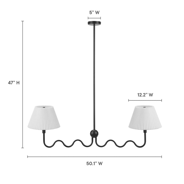 Modway EEI-6874 Wave Squiggle 2-Arm Pendant Light Modway