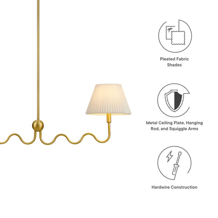 Modway EEI-6874 Wave Squiggle 2-Arm Pendant Light Modway
