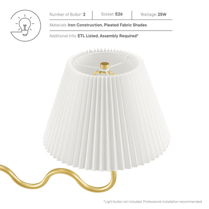 Modway EEI-6874 Wave Squiggle 2-Arm Pendant Light Modway