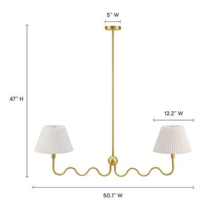 Modway EEI-6874 Wave Squiggle 2-Arm Pendant Light Modway