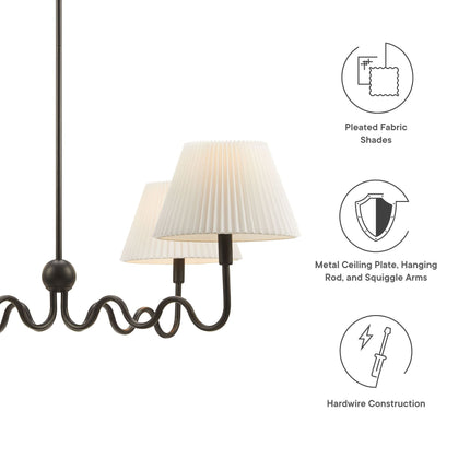 Modway EEI-6875 Wave Squiggle 4-Arm Pendant Light Modway