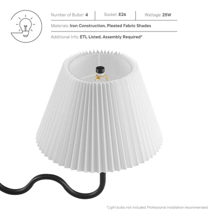 Modway EEI-6875 Wave Squiggle 4-Arm Pendant Light Modway