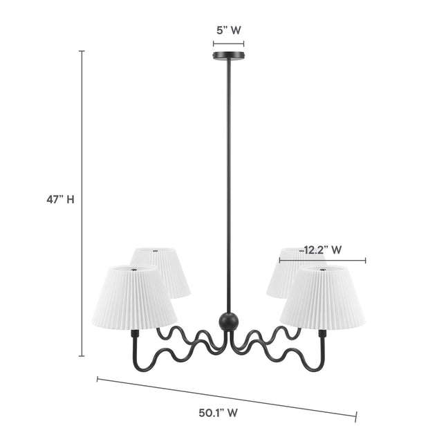 Modway EEI-6875 Wave Squiggle 4-Arm Pendant Light Modway