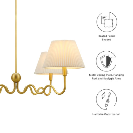 Modway EEI-6875 Wave Squiggle 4-Arm Pendant Light Modway