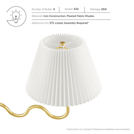 Modway EEI-6875 Wave Squiggle 4-Arm Pendant Light Modway