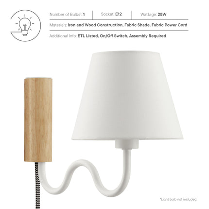Modway EEI-6881 Sunlit Squiggle Arm Wall Sconce - Plaza Home Decor