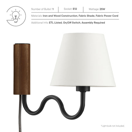 Modway EEI-6881 Sunlit Squiggle Arm Wall Sconce - Plaza Home Decor