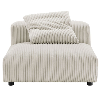 Modway EEI-7022 Solace Modular Corduroy Upholstered Armless Chair and Ottoman Set - Plaza Home Decor