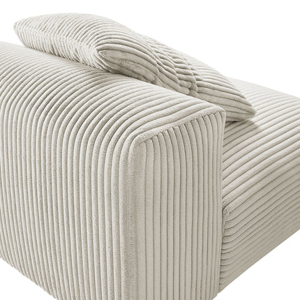 Modway EEI-6884 Solace Modular Corduroy Upholstered Armless Chair - Plaza Home Decor