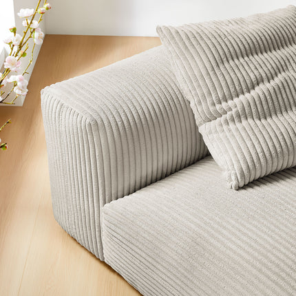Modway EEI-6884 Solace Modular Corduroy Upholstered Armless Chair - Plaza Home Decor