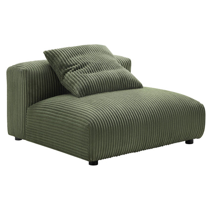 Modway EEI-7022 Solace Modular Corduroy Upholstered Armless Chair and Ottoman Set - Plaza Home Decor