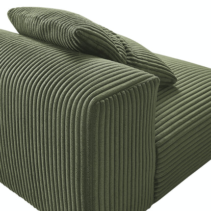 Modway EEI-6884 Solace Modular Corduroy Upholstered Armless Chair - Plaza Home Decor