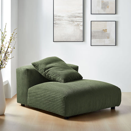 Modway EEI-6884 Solace Modular Corduroy Upholstered Armless Chair - Plaza Home Decor