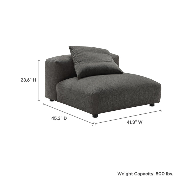 Modway EEI-6885 Solace Modular Upholstered Fabric Armless Chair - Plaza Home Decor