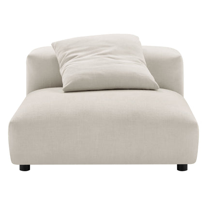Modway EEI-7023 Solace Modular Upholstered Fabric Armless Chair and Ottoman Set - Plaza Home Decor