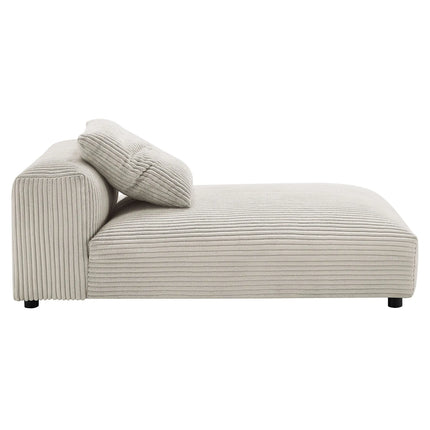 Modway EEI-6886 Solace Modular Corduroy Upholstered Armless Chaise Lounge Modway