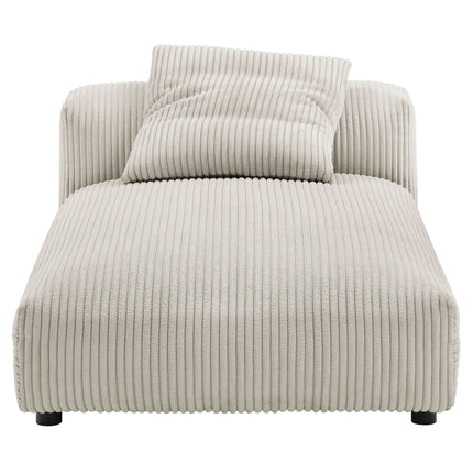 Modway EEI-6886 Solace Modular Corduroy Upholstered Armless Chaise Lounge Modway