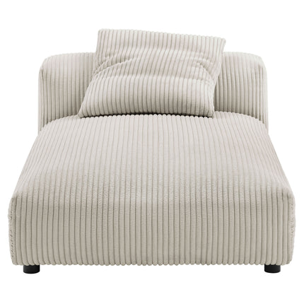 Modway EEI-7024 Solace 2-Piece Modular Corduroy Upholstered Sectional Sofa With Chaise - Plaza Home Decor