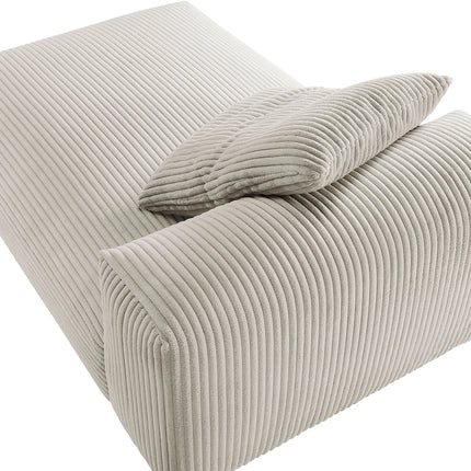 Modway EEI-6886 Solace Modular Corduroy Upholstered Armless Chaise Lounge Modway