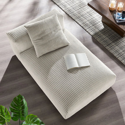 Modway EEI-6886 Solace Modular Corduroy Upholstered Armless Chaise Lounge Modway