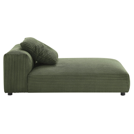 Modway EEI-7024 Solace 2-Piece Modular Corduroy Upholstered Sectional Sofa With Chaise - Plaza Home Decor