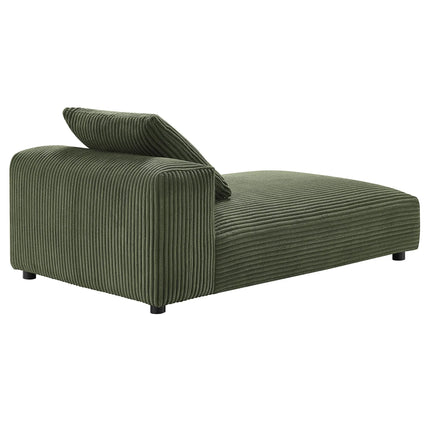 Modway EEI-6886 Solace Modular Corduroy Upholstered Armless Chaise Lounge Modway