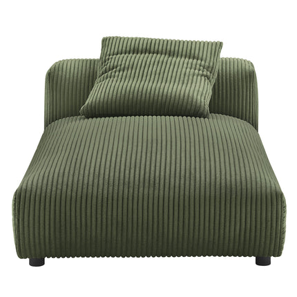 Modway EEI-7024 Solace 2-Piece Modular Corduroy Upholstered Sectional Sofa With Chaise - Plaza Home Decor