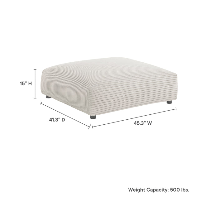 Modway EEI-6888 Solace Modular Corduroy Upholstered Ottoman - Plaza Home Decor