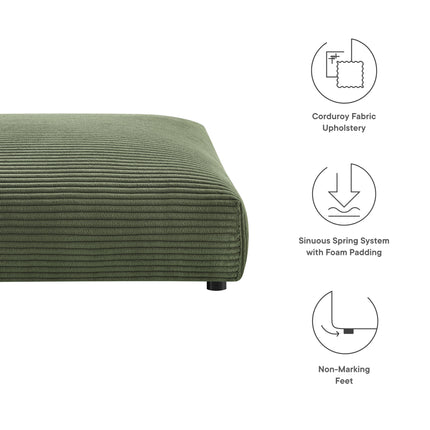 Modway EEI-6888 Solace Modular Corduroy Upholstered Ottoman - Plaza Home Decor