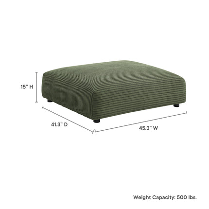 Modway EEI-6888 Solace Modular Corduroy Upholstered Ottoman - Plaza Home Decor