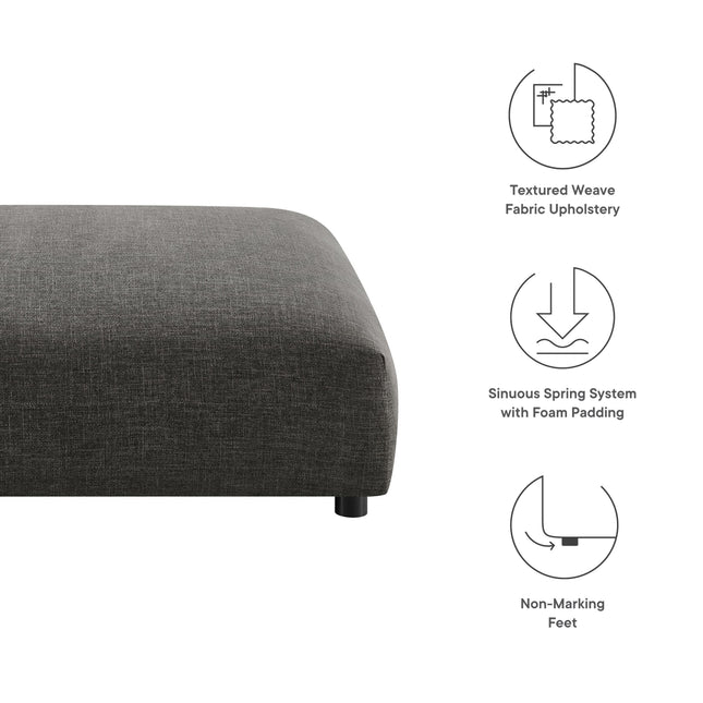 Modway EEI-6889 Solace Modular Upholstered Fabric Ottoman - Plaza Home Decor