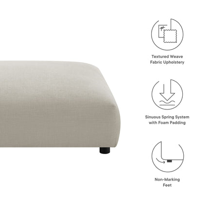 Modway EEI-6889 Solace Modular Upholstered Fabric Ottoman - Plaza Home Decor