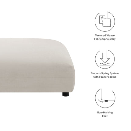 Modway EEI-6889 Solace Modular Upholstered Fabric Ottoman - Plaza Home Decor