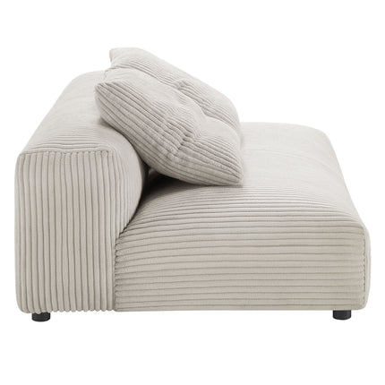Modway EEI-6890 Solace Modular Corduroy Upholstered Armless Loveseat - Plaza Home Decor