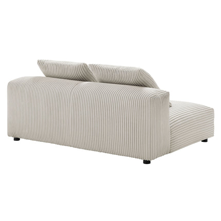 Modway EEI-6890 Solace Modular Corduroy Upholstered Armless Loveseat - Plaza Home Decor